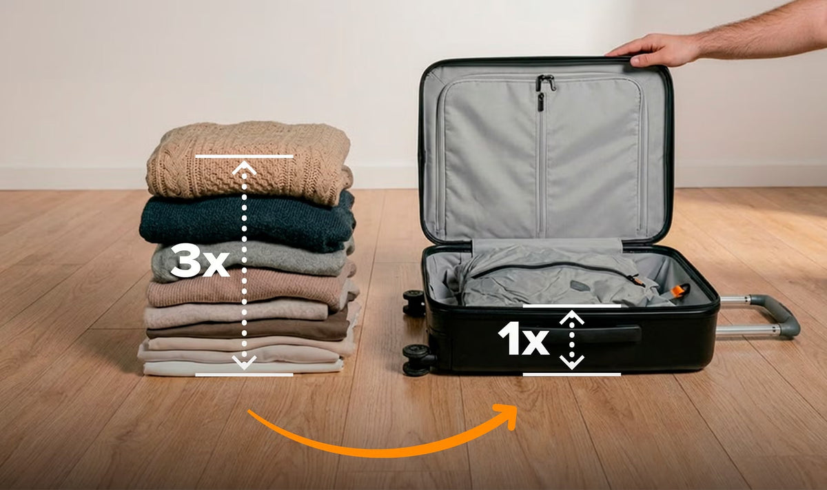 Aerless : réduire le volume des vêtements dans une valise